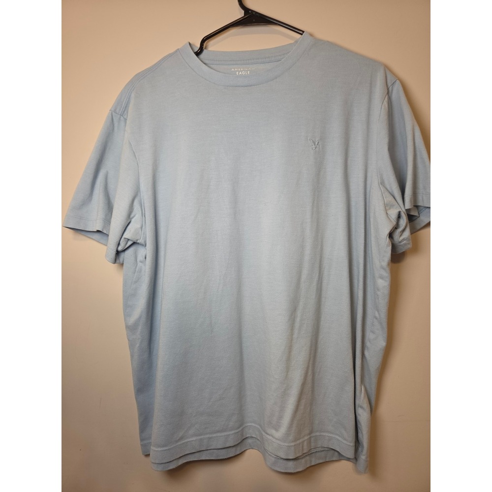 American Eagle Super Soft Standard Fit T-Shirt Light Blue Large Mens Tee